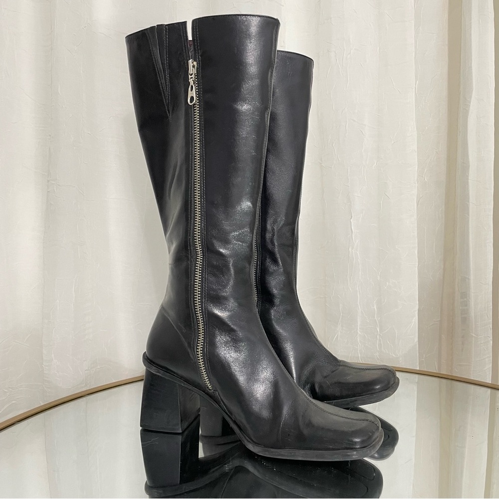 Vintage Black Heeled Boots